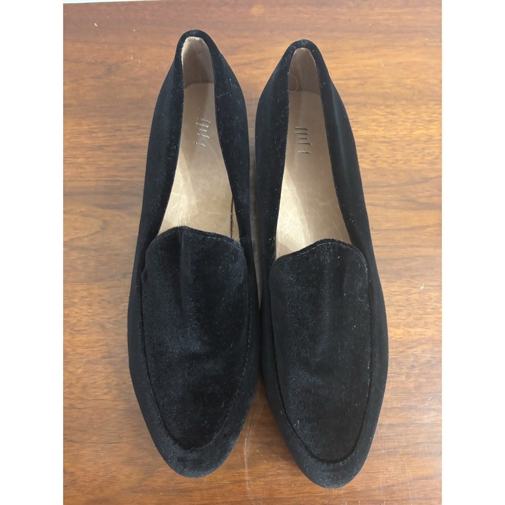 J Jill Women's Black Velvet Gabrielle Loafers Size 10